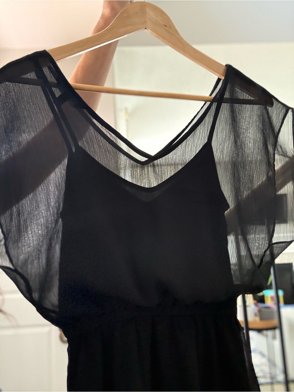 Express Black V-Neck Mini Dress - Picture 4 of 4